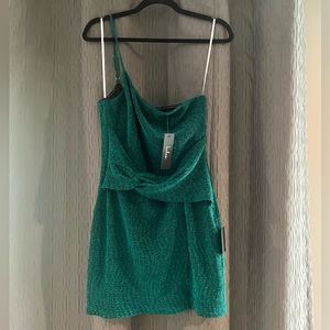 Lulus sparkly one shoulder dress